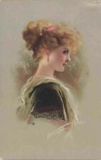 Pretty Lady Ludwig Knoefel Artist Signed Beautiful Image Vintage Postcard c1911 picture