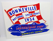 Bonneville 1954 Vintage Style Vinyl DECAL, Car STICKER, rat rod, hot rod, racing picture