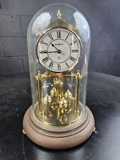 Vintage HOWARD MILLER Dual Chime Glass Dome Clock, Germany picture