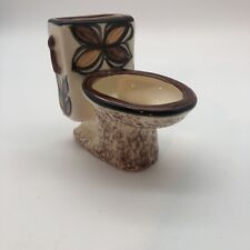 Vintage Toilet Ashtray Cigarette Holder Commode Decor Ceramic Bathroom Hawaii picture