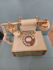 Vintage DECO-TEL French Victorian Ornate Rotary Dial Phone  Gold Retro Deco picture