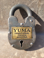 Yuma Territorial Prison Working Large Cast Iron Lock 2 Keys Western Padlock picture
