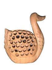 Unique Wood Art Carving Of A Duck With A Baby Duck Inside picture