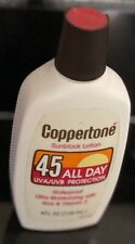 Vintage Coppertone Sunblock Lotion 45 ALL DAY 4 oz Copyright 1991, 1997 USA picture