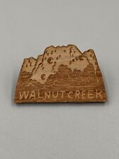 Vintage Wooden Style Walnut Creek Lapel Pin Brooch picture
