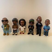 Lot of 6 Hip Hop Rapper Mini Resin Figure Set Tupac, Biggie, Snoop, Ice Cube picture