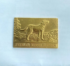 Dog Kennel Club Sweden Show Medal Medallion Award Vintage First Prize picture