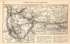 1925 Antique UNION PACIFIC RAILROAD Map Vintage Union Pacific Railway MAP 1638 picture
