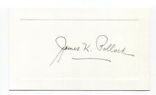 James K. Pollock Signed Card Autographed Signature Political Scientist picture