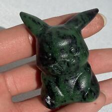 1pc Natural Obsidian carved lovely Pikachu gift quartz crystal Reiki healing picture