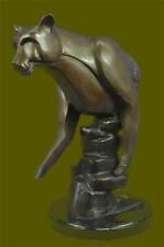 CLEARANCE SALE Abstract Jaguar Panther Lion Bronze Sculpture Art Decor Gift picture