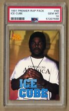 1991 Premier Rap Pack #48 Ice Cube PSA 10 GEM MINT Rookie Card Pop 5  picture