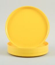 Massimo Vignelli for Heller, Italy. A set of 4 plates in yellow melamine. picture