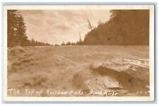 c1930's The Top Of Rainbow Falls Black River Ironwood MI RPPC Photo Postcard picture