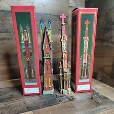 Windsor Collection Tall Resin Churches (lot of 2) picture