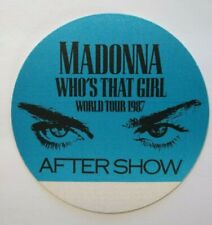 Madonna Who's That Girl Backstage Pass Original 1987 Pop Music Concert Tour Blue picture