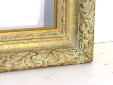 VINTAGE WHITEWASH GILDED  CARVED FRAME FOR PAINTING  19  X 15 INCH  (e-42) picture