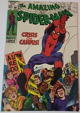 1969 Amazing Spiderman 68 Crisis on Campus Marvel Comics Romita Cover VF+ picture