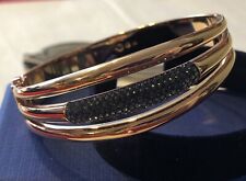 Swarovski Crystal 5124162 Cypress Bangle Gold Plated Hinged Bracelet Box No Top picture