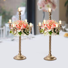 2 Pc Gold High-quality Iron Candle Holder for Illumination or Decoration Durable picture