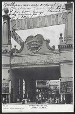 Entrance to Luna Park, Coney Island, Brooklyn, NYC, Early Postcard, Used in 1907 picture