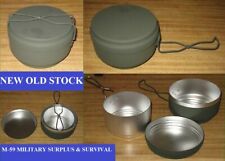 3 PC.CZECH ARMY O.D. ALUMINUM MESS KIT -  NEW OLD STOCK - NEVER ISSUED OR USED picture