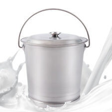8L/ 14L Stainless Steel Milk bucket with Lid Wine Milk Pail Beer Liquid vessel  picture