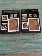 2 VTG USPS 1997 Madonna and Child 34 Classic Christmas Stamp Image Postcard Sets picture