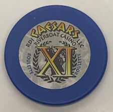 RDI Caesars Riverboat Casino Blue Roulette Gaming Chip Harrison County Indiana picture