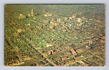 Springfield IL-Illinois, Aerial Of City Area, Antique, Vintage Postcard picture
