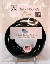 Rockhound's 1st Choice Lortone Single Drum Rock Tumbler 3A 3lb Belts(10)Pack picture