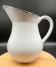 Pitcher  Medium Metal Enamelware Country Farm Rustic Handle Vintage Style picture