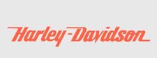 Harley Davidson script decal, Orange, 10 inch picture
