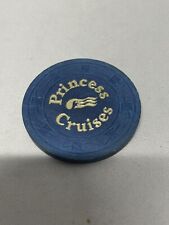 Vintage Casino Chip $0.50 Blue Princess Cruises Gambling Poker Chip 50 Cent picture