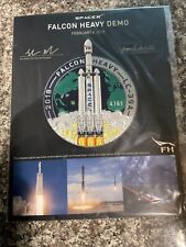 SpaceX Flown Thread Falcon Heavy Demo Patch W/ Facsimile Signature & Numbered. picture