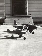 AZD Photograph Close Up POV Small Airplane Toys 1940's Propellers picture