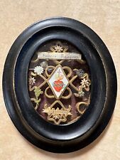 Rare Antique French Reliquaire Medallion,Ste Relique Aurelie Sacred Heart 1880's picture
