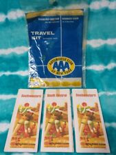 Three (3) Vtg 1969 AAA Official Road Maps SW, SE & South Central w/AAA NY Bag picture