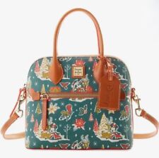 Disney Parks Dooney & Bourke Mickey and Minnie Christmas Satchel Bag 2022 NWT picture