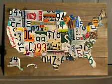  Large Authentic USA License Plate Map   picture