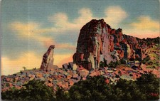 1947 The Kneeling Nun Rock Formation Santa Rita New Mexico Postcard picture