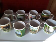 8 Vintage John Deere Coffee Tea Cup Mug White Green Licensed 10oz  picture
