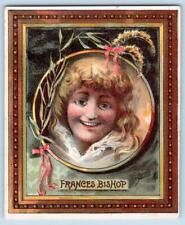 1800's ACTRESS FRANCES BISHOP STOCK VICTORIAN TRADE CARD picture
