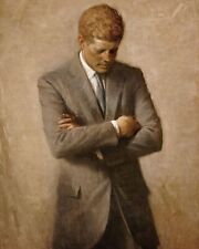 PRESIDENT JOHN F. KENNEDY OF OFFICIAL PAINTING 8X10 PHOTOGRAPH REPRINT picture