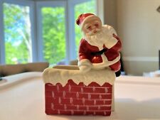Vintage 1950s Santa Climbing In Chimney Planter From Japan picture