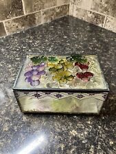 Vintage 1980’s, Stained Glass Mirrored Trinket Box picture