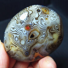 TOP 74G Natural Polished Silk Banded Lace Agate Crystal Madagascar  B331 picture