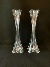 Princess House Crystal 9 inch Tall Candle Sticks Elegant Vintage Candle Holders picture