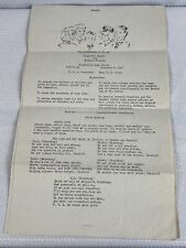 Starkville Mississippi P.T.A. 1947 Spaghetti Supper Muiscal Program Handout 1947 picture