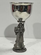 Vintage Bob Maurus for Gallo Solid Pewter Wizard/ Mage Goblet Wine Chalice 1985 picture